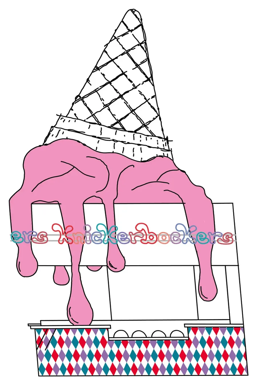 Alfie's hand-drawn sketch of the upside-down ice cream cone